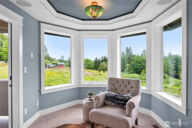 Best place in the house for seasonal views of Mt Baker and the Cascades