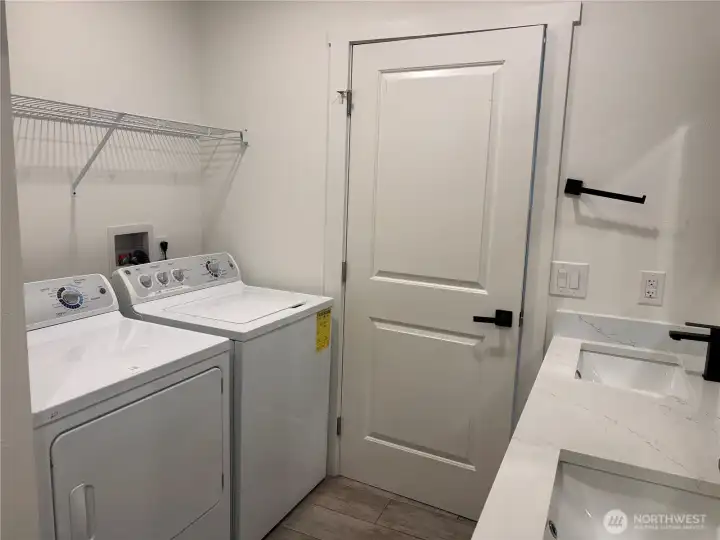 Washer ad dryer in bathroom