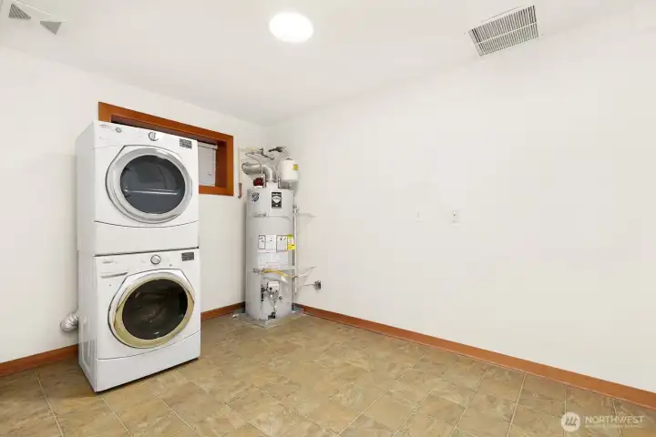 Utility/laundry room on the lower floor.