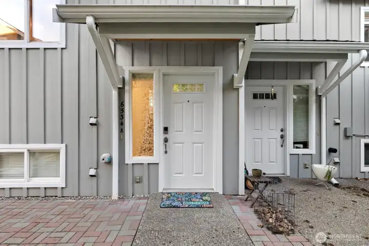 Small patio off the back door.