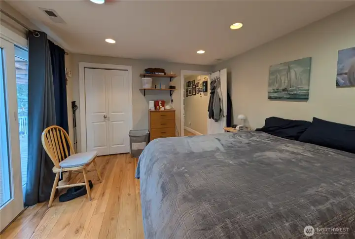 Bedroom #1 - primary with sliders to the deck