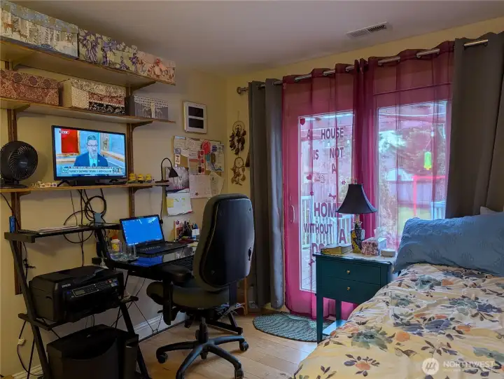 Bedroom #2 with access to deck