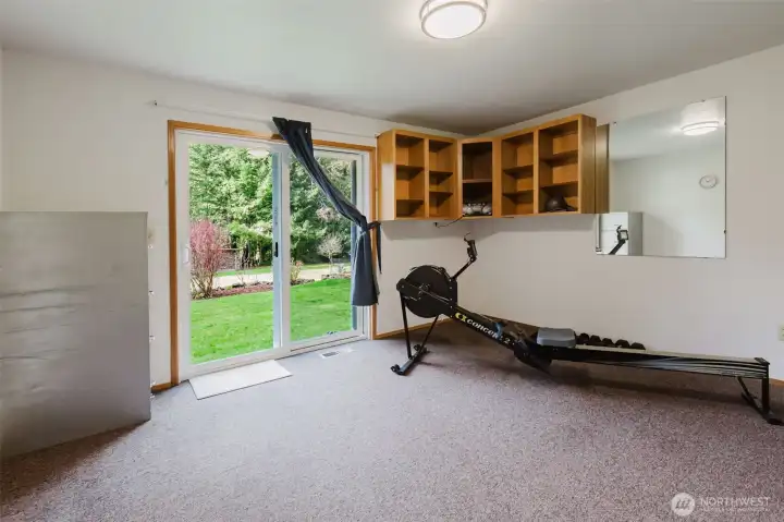 Flex space on the lower level. So many possibilities, guest room, exercise room, office, craft room, media room. You choose!