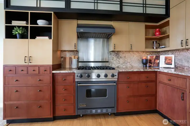 The Viking stove is perfect for the gourmet cook.