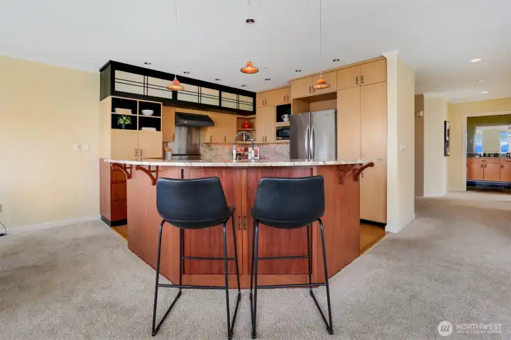 Breakfast bar for enjoying your morning coffee!