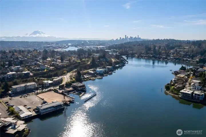 Another shot of the ship canal and the condominium complex just off the waterfront.