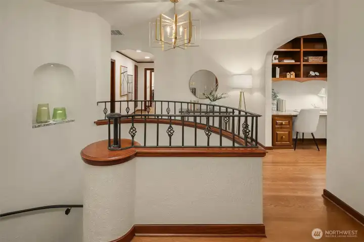 Let's go upstairs with 5 bedrooms up.