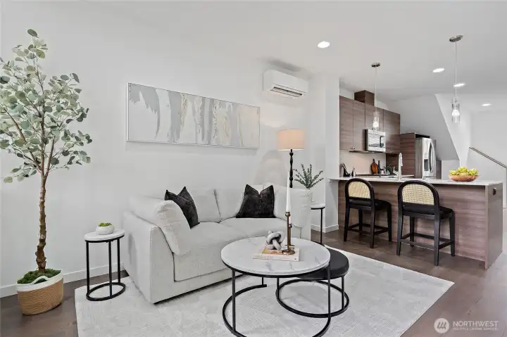 Open living concept.