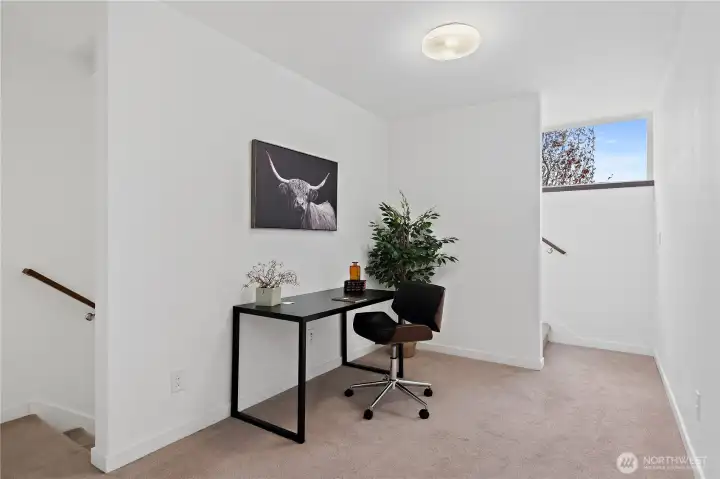 Bonus space—ideal for a home office, media room or play area.