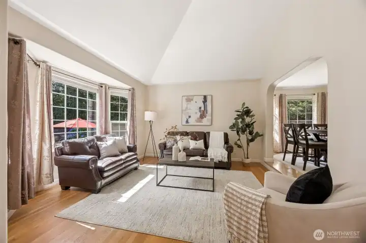 This beautiful living room is the perfect conversation space for intimate gatherings.