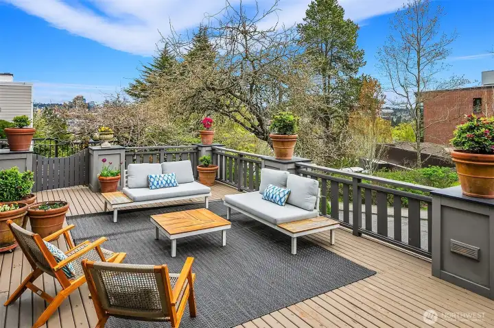 Expansive deck to enjoy the morning sun.