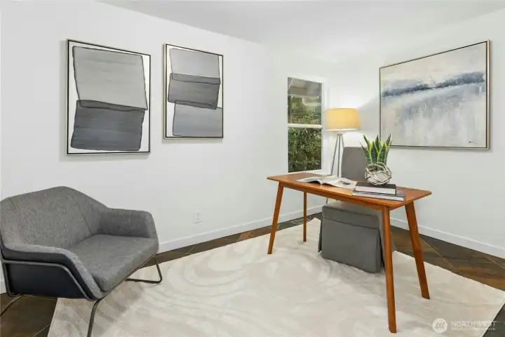 Office/den on main floor with heated floors on its own zone!