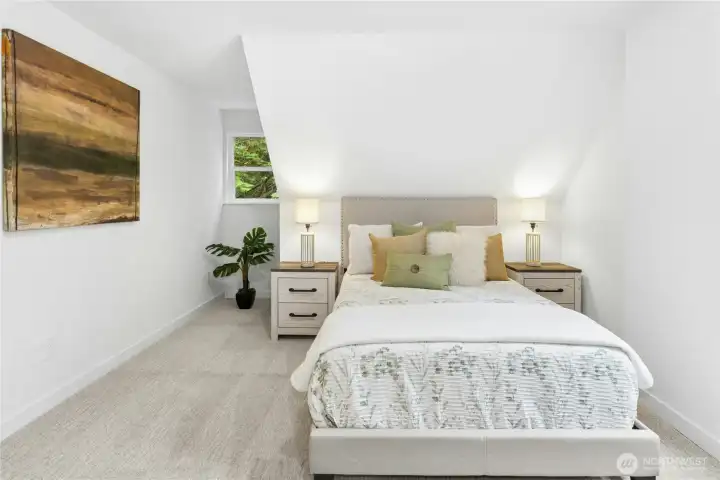 Additional storage behind bed!