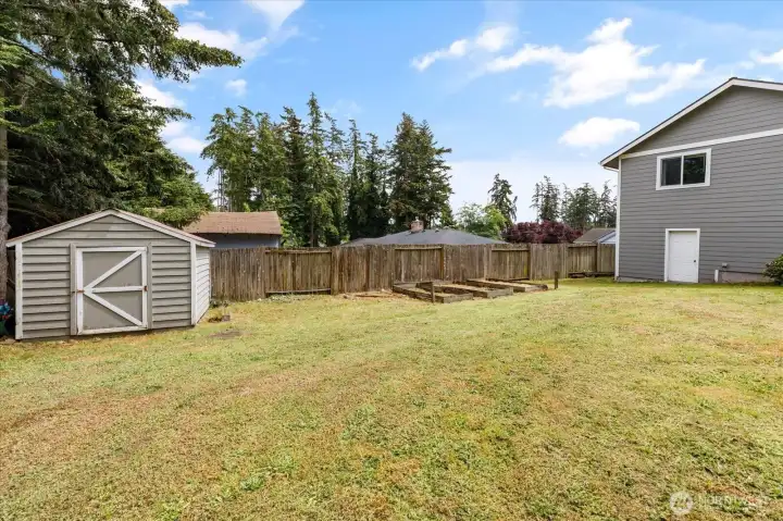 There are 2 outbuildings for storage or other creative uses. There are 2 outbuildings for storage or other creative uses.