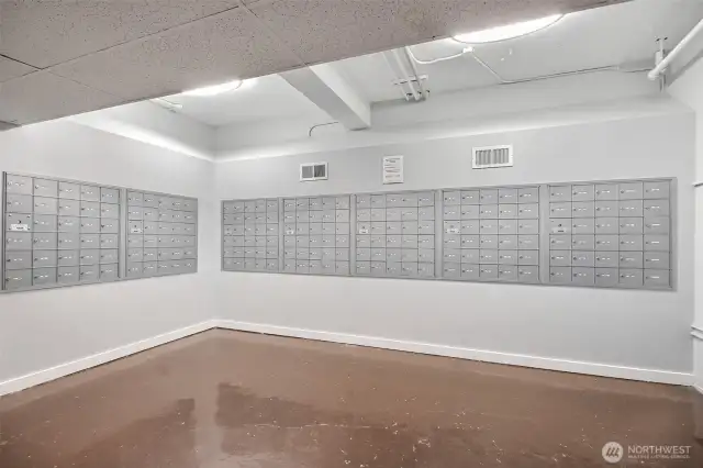 Mail room located on main floor.
