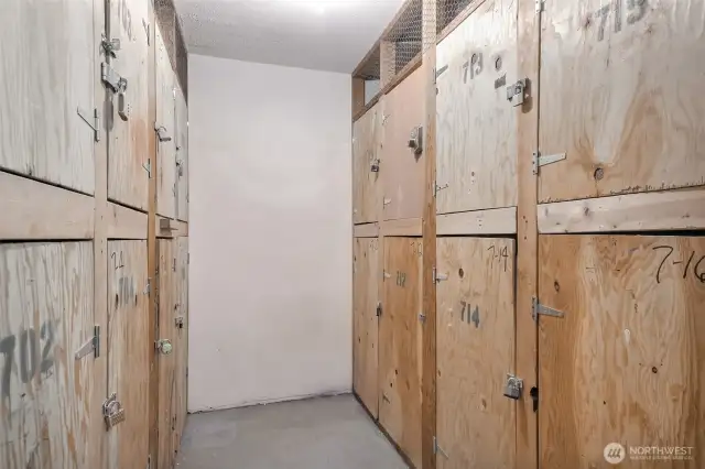 Storage for unit located on 7th floor in storage located next to unit.