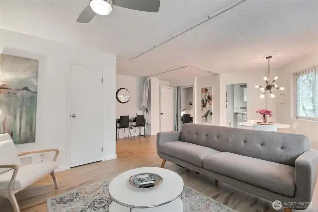 Great use of space. Desk area. Laundry closet also currently being used as a desk/office. Laundry unit could be installed by new buyer.
