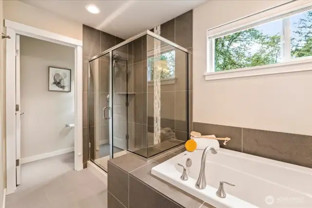 Enjoy the soaking tub after a long day