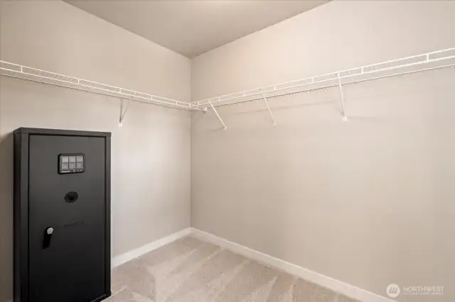 Bedroom #3 walk-in closet with an attached safe that will remain for the buyer