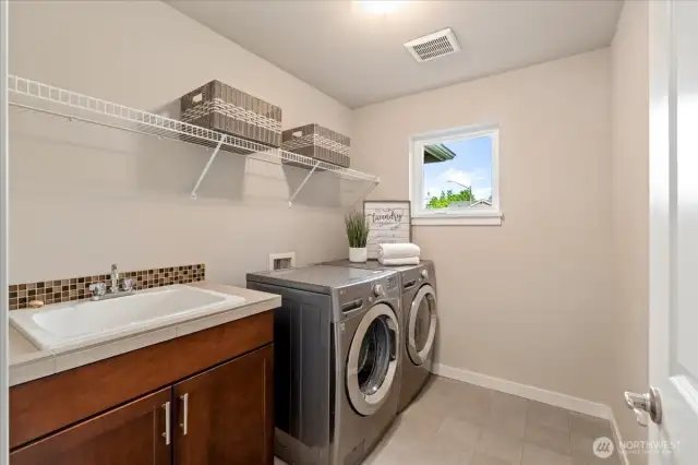Upstairs laundry room
