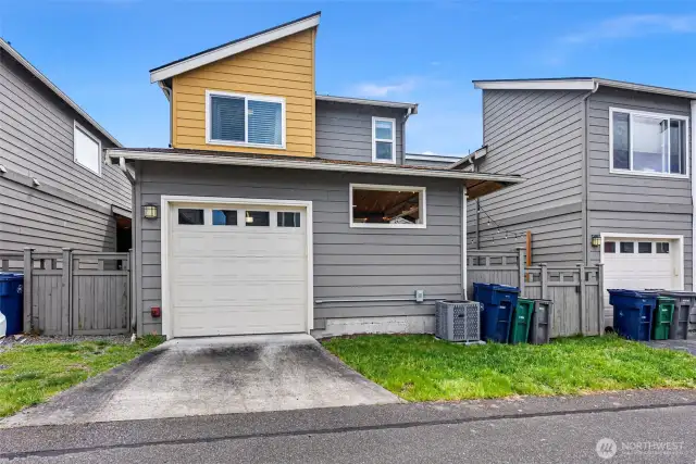 1-Car attached garage.