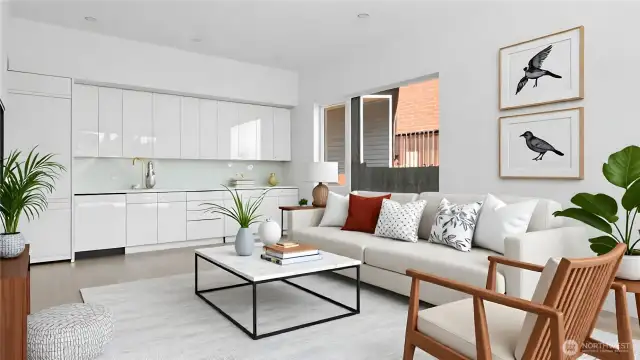 Entrance - Open Kitchen.