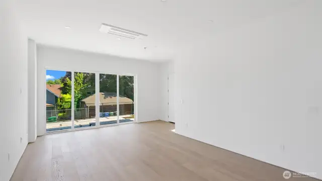 Living Room With Slider To Access Patio.