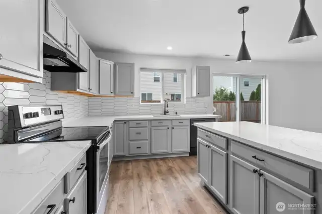 Plenty of cabinet space for all of your kitchenware.