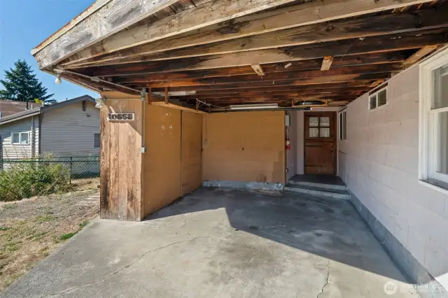 Covered parking leads straight to the main entrance, providing year-round convenience and protection from the elements, along with easy access into the home. Don’t miss the hidden extra storage space cleverly built into the carport!
