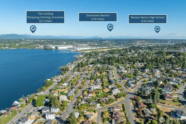 East View: Enjoy proximity to The Landing for shopping, dining, and groceries, vibrant Downtown Renton, and Renton Senior High School—all within easy reach of this neighborhood.