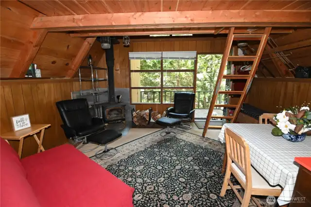 Cabin is tight making it super energy efficient & easy to heat with the Lopi stove.