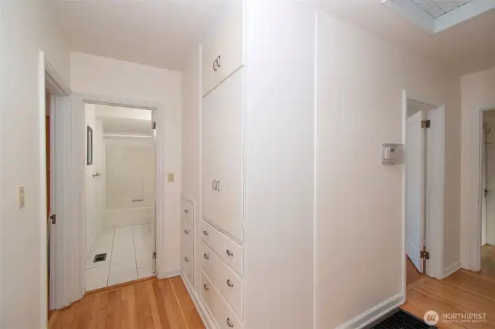 Hallway with Built Ins