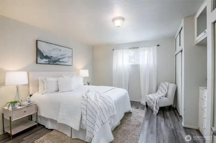 You will love the built-ins in the primary bedroom, plus two closets for plenty of storage.