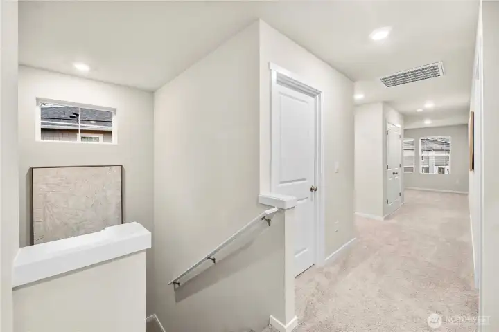 Spacious upstairs hallway