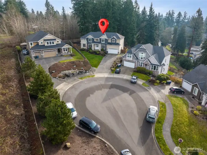 Located on a quiet cul-de-sac, this home offers minimal traffic and a peaceful atmosphere. Perfect for those seeking privacy and tranquility.