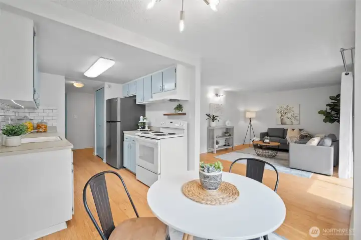 Dining and kitchen area