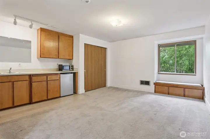 Studio #4, top floor. Virtually staged