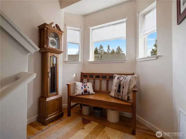 The landings are a great space for a book nook.