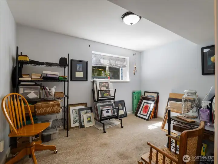 The downstairs bonus room would make a great studio, work out room or an extra space for office or multi purpose room.