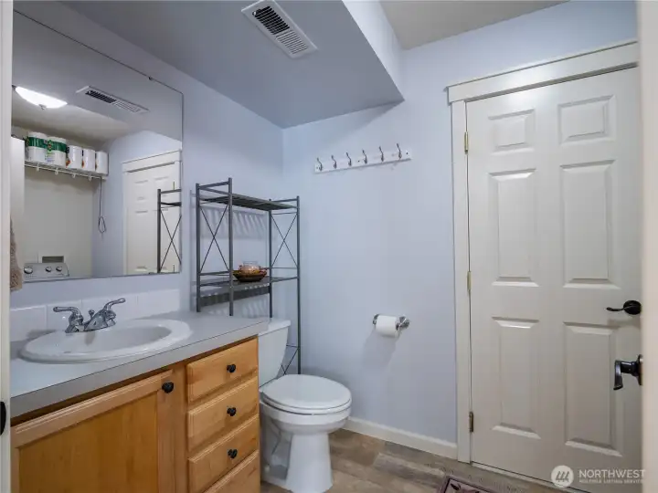 An extra bath located conveniently for you and your guests.