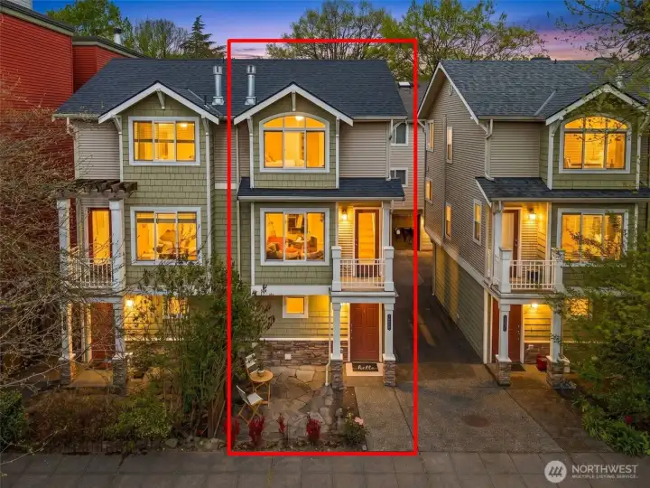 Character and charm exude from this Craftsman-style townhouse