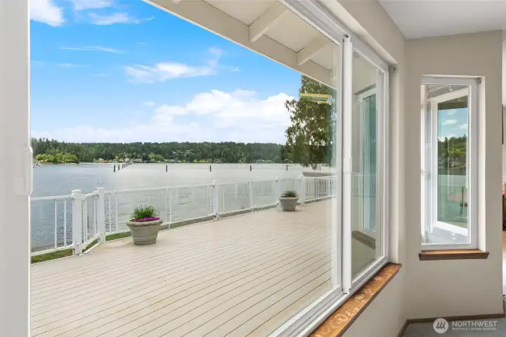 Living room deck view Living room deck view