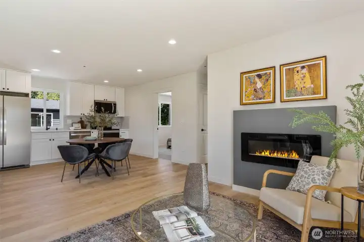 Kitchen with Eating Space is open to Great Room