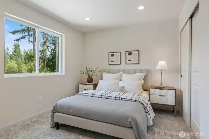 One of 2 main floor bedrooms