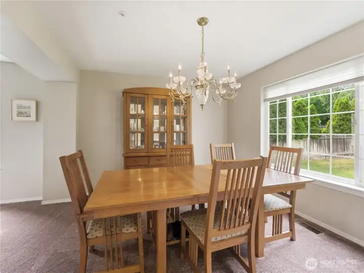 Formal dining room ideal for holiday gatherings, dinner parties, and special occasions.
