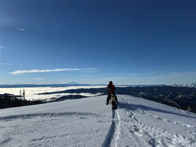 Snow bike....riding to Blewett Pass and views!