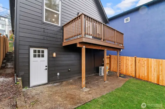 stairs will be added from deck down to the yard