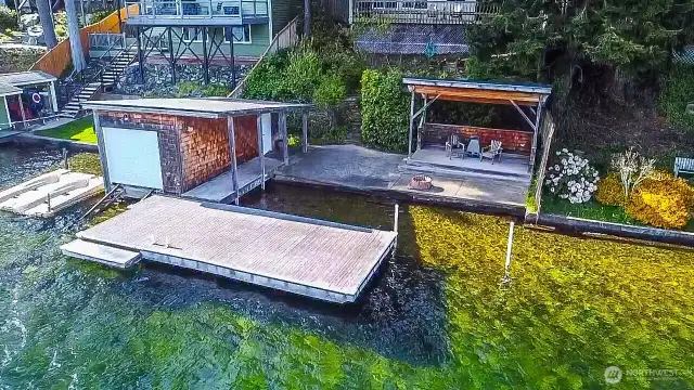 Great Dock for the water toys, boat, and jet skis.
