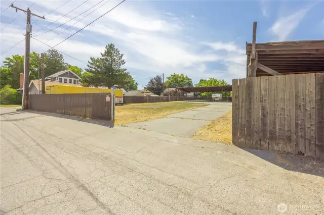 Street-level view of W Prospect Avenue frontage for future tenant access.