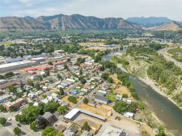 Aerial showcasing surrounding neighborhood appeal for renters